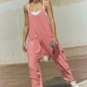 Free People Coral Jumpsuit